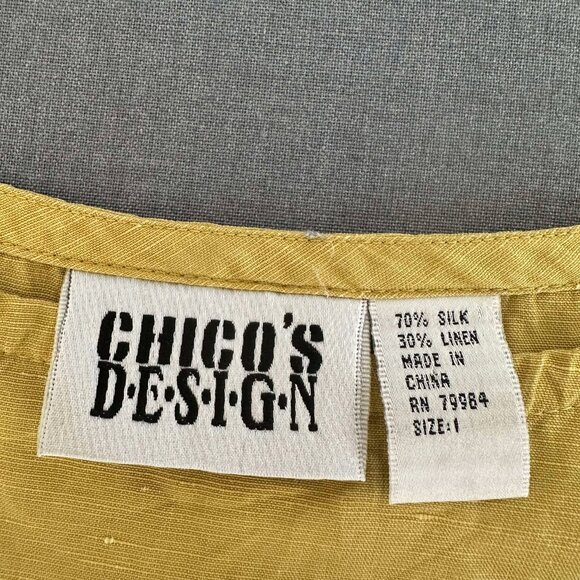 Long yellow silk and linen dress - Picture 9 of 15